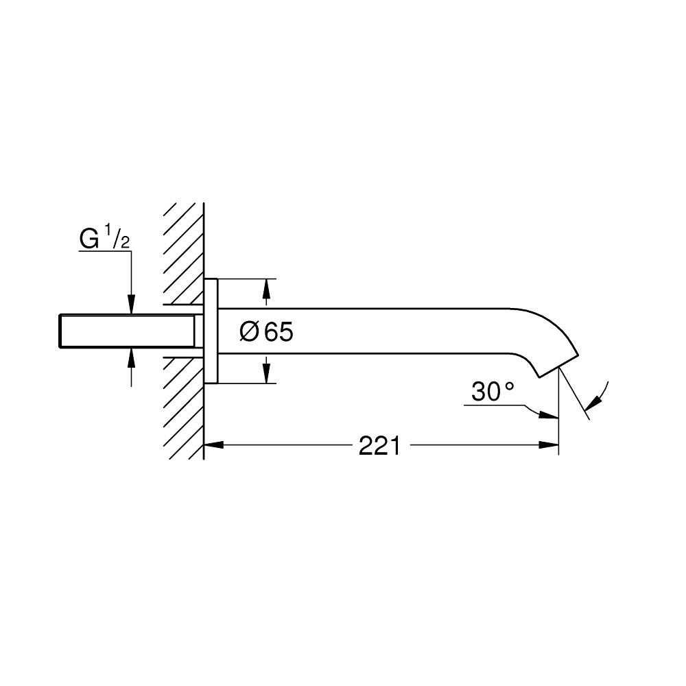 Grohe Essence 220 Cool Sunrise izliv zidni 13449GL1
