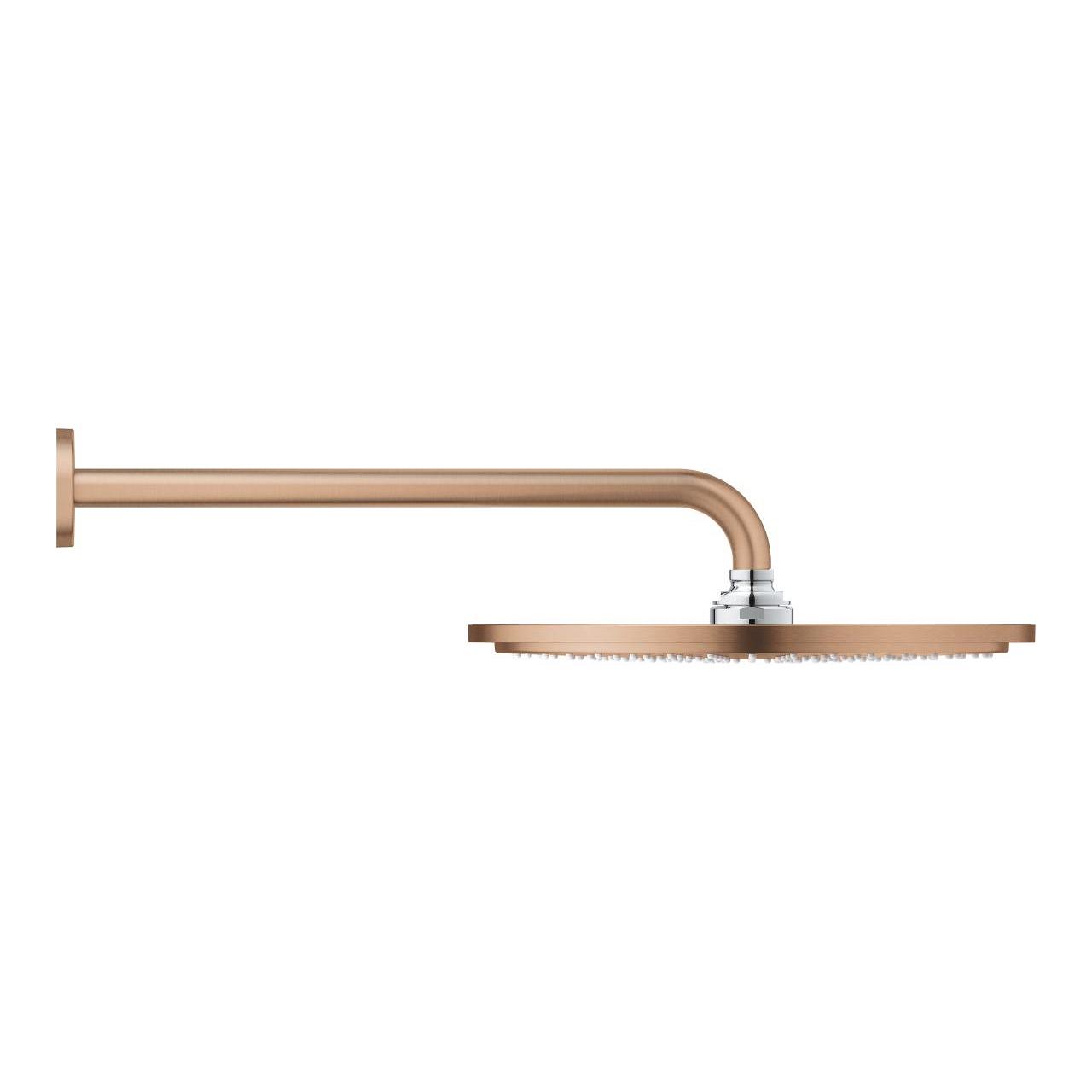 Grohe Rainshower Cosmopolitan 310 Brushed Warm Sunset nadglavni tuš okrugli sa 1 mlazom i držačem nadglavnog tuša zidnim od 380mm 26066DL0