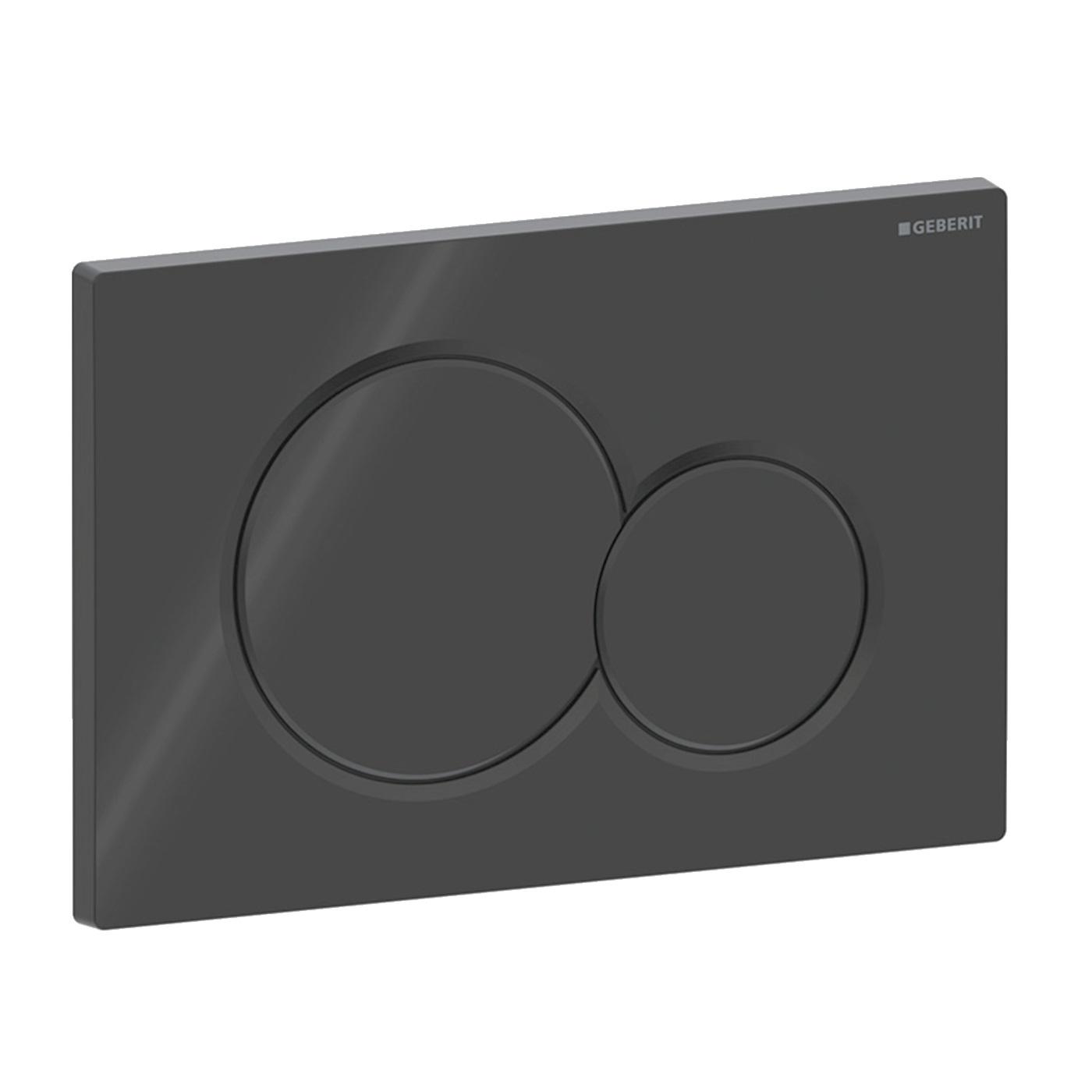 Geberit Sigma01 Black taster za ugradne vodokotliće dvokoličinski sa okruglom tipkom debljine 13mm 115.770.DW.5