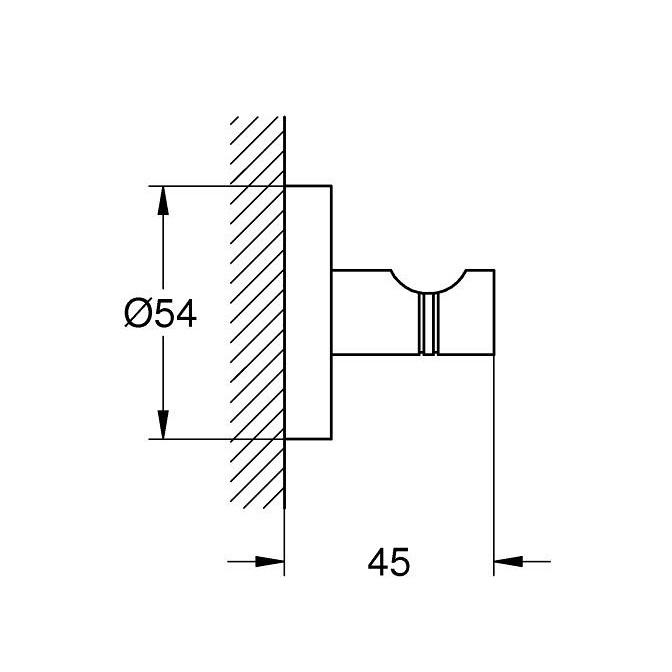 Grohe Essentials Hard Graphite kukica (vešalica) za peškir/odeću zidna 40364AL1