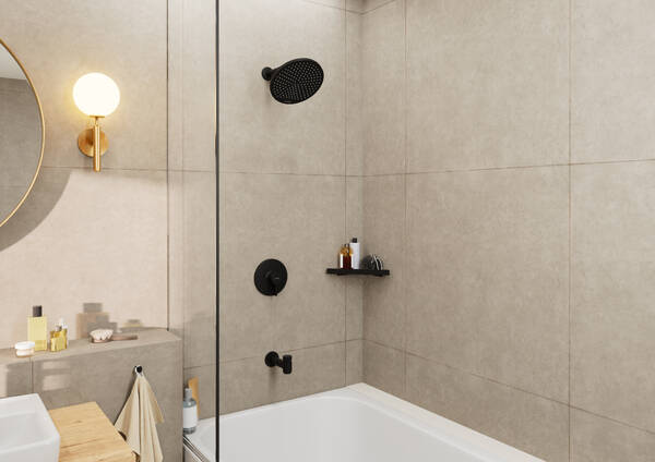 Hansgrohe Crometta S 240 Matt Black nadglavni tuš sa 1 vrstom mlaza 26723670