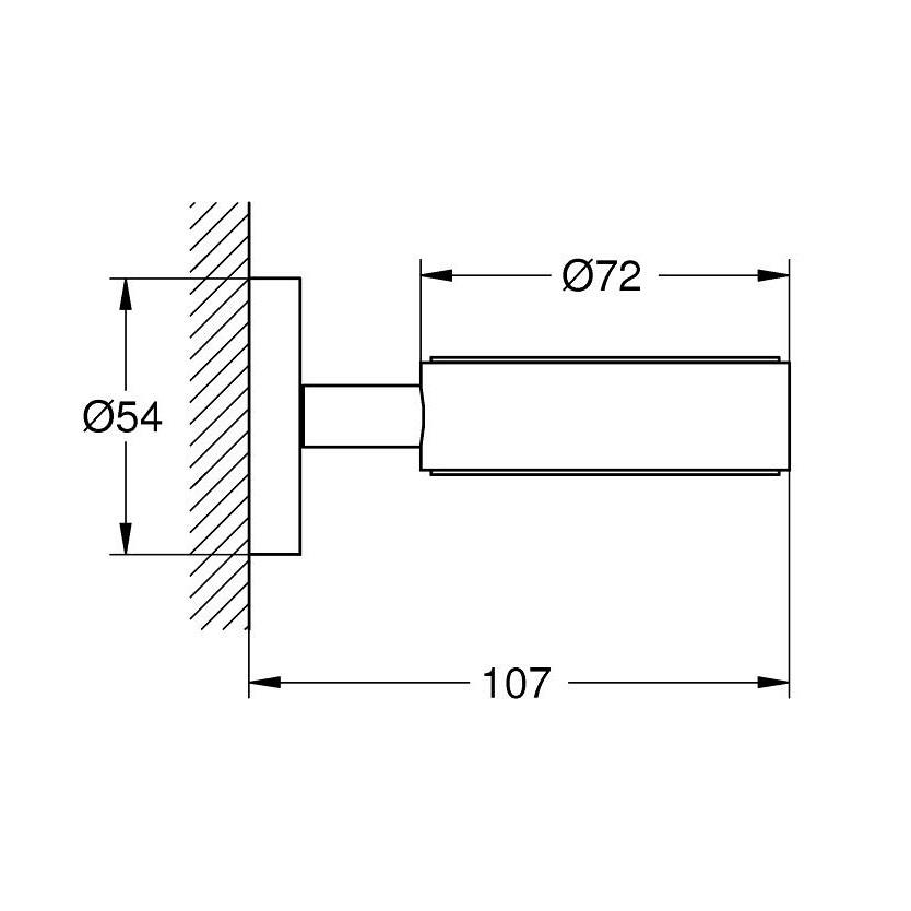 Grohe Essentials Brushed Cool Sunrise univerzalni konzolni držač dozera za sapun/čaše 40369GN1