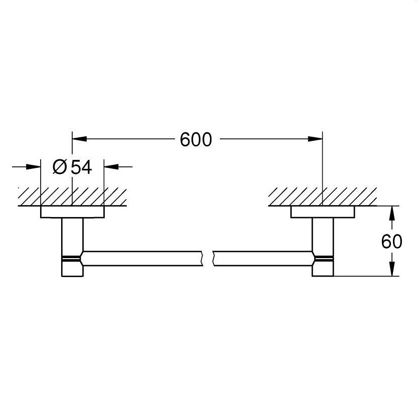 Grohe Essentials 600 Chrome držač peškira 40366001