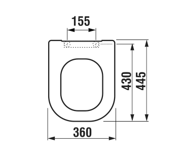 Jika Deep White Duroplast Slim WC daska lakoskidajuća sa šarkama od nerđajućeg čelika 8.9361.0300.063.1.