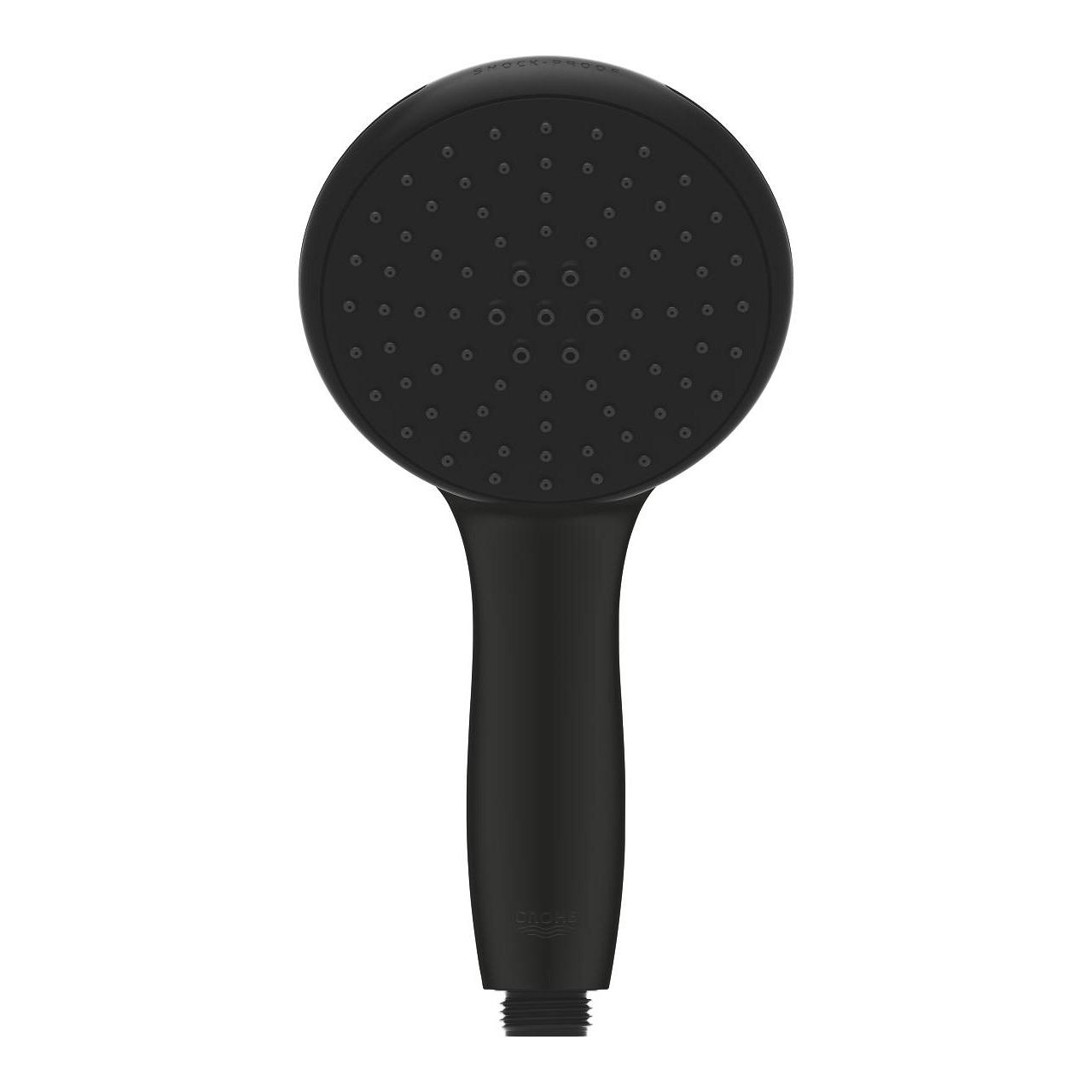 Grohe Tempesta 110 Matt Black Set ručni tuš sa 2 mlaza okrugli, zidni priključak za crevo sa integrisanim držačem za tuš i 1500 crevo za tuš 264062433