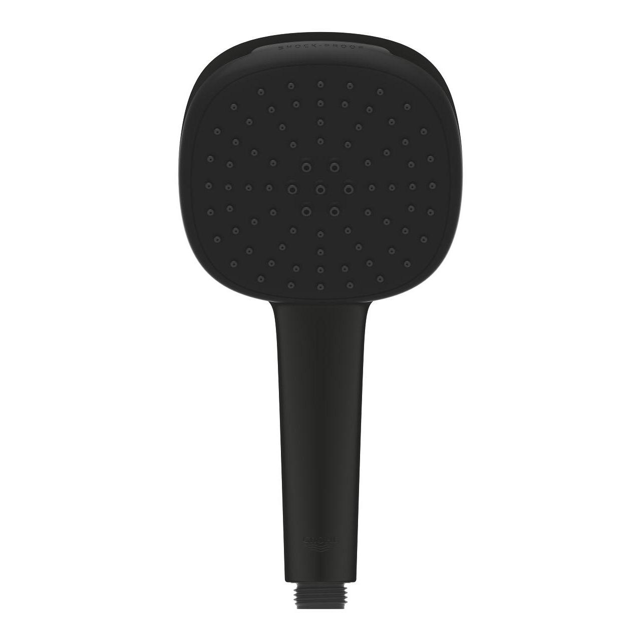  Grohe Tempesta 110 Cube Matt Black Set ručni tuš sa 2 mlaza četvrtasti, usponska šipka, klizni držač i Silverflex 1750 crevo 267482433