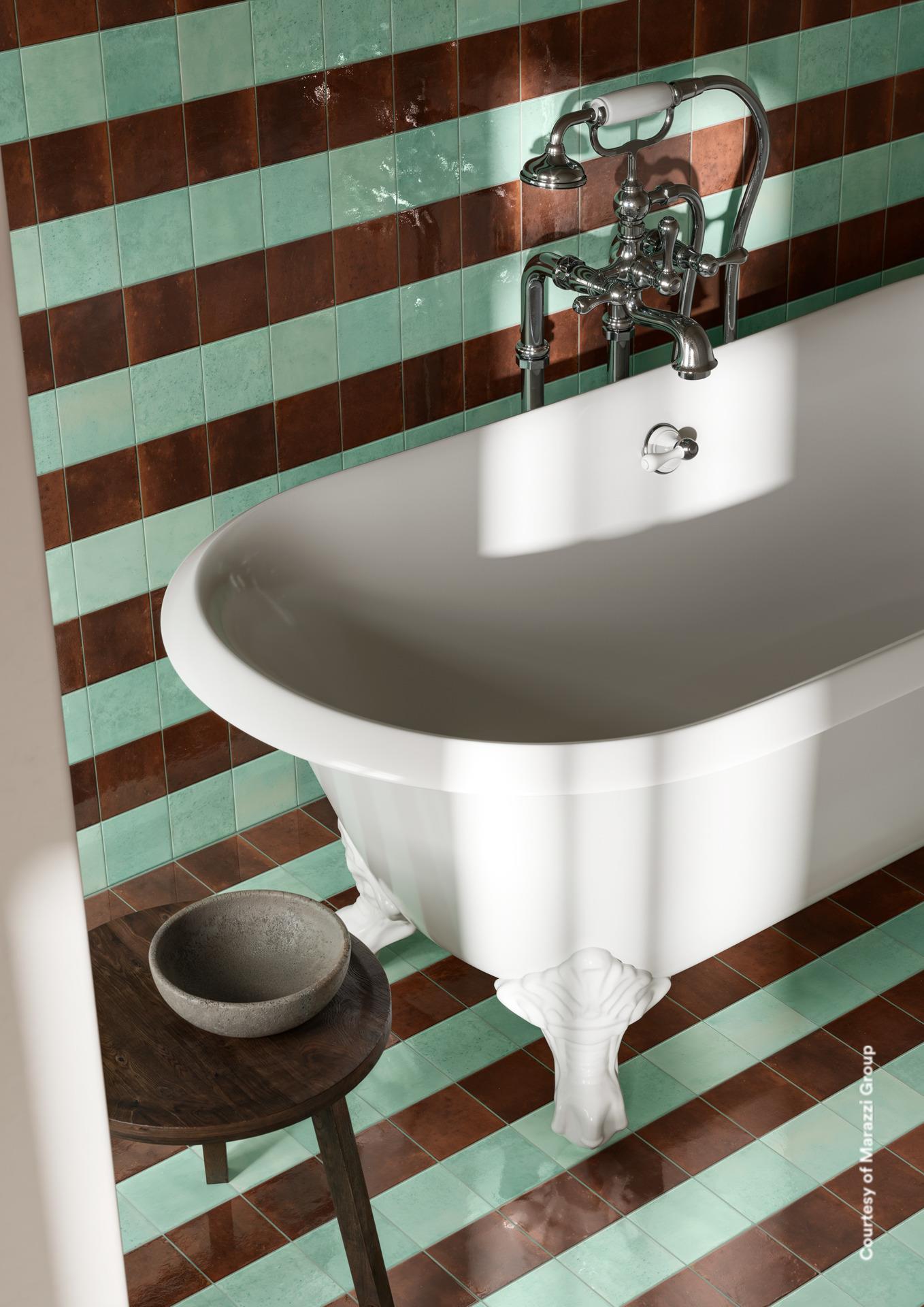 Marazzi Lume Caramel Struttura 3D Swing MP95 6x24 14mm Lux pločica zidna sjajna talasasta 0.720 43.200