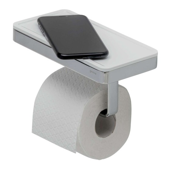 Geesa Frame White/Chorme držač toalet papira sa policom 918824-02