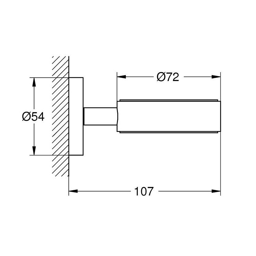 Grohe Essentials Chrome univerzalni konzolni držač dozera za sapun/čaše 40369001
