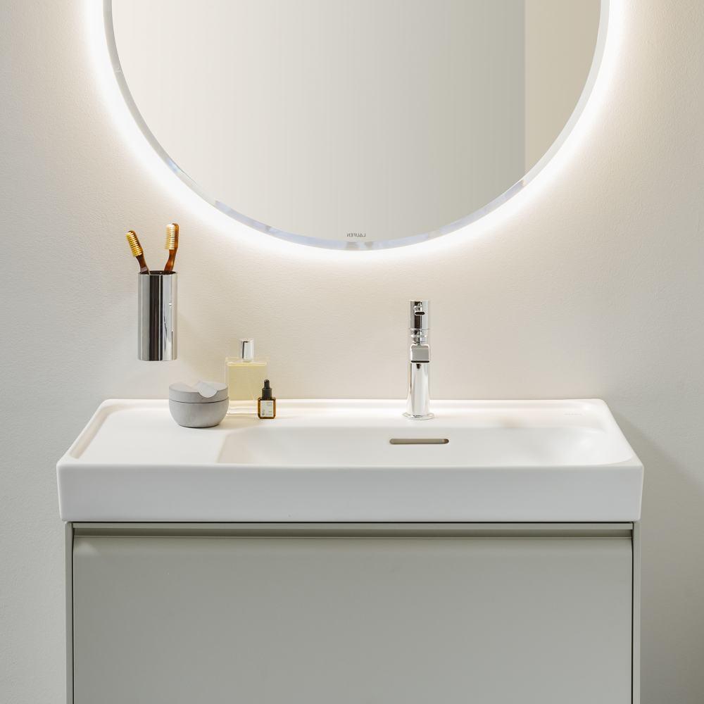 Laufen Meda White umivaonik (lavabo) 80x46x14 konzolni sa rupom za bateriju i levim zaravnjenjem 8.1711.5.000.104.1