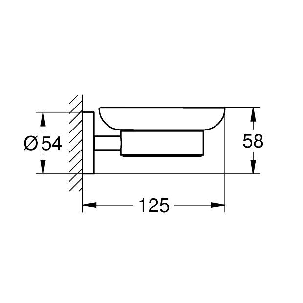 Grohe Essentials Chrome držač sapuna i univerzalni konzolni držač dozera za sapun/čaše 40444001