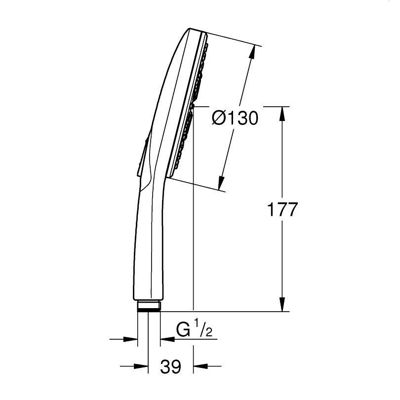 Grohe SmartActive 130 Brushed Warm Sunset ručni tuš sa 3 mlaza okrugli 26574DL0