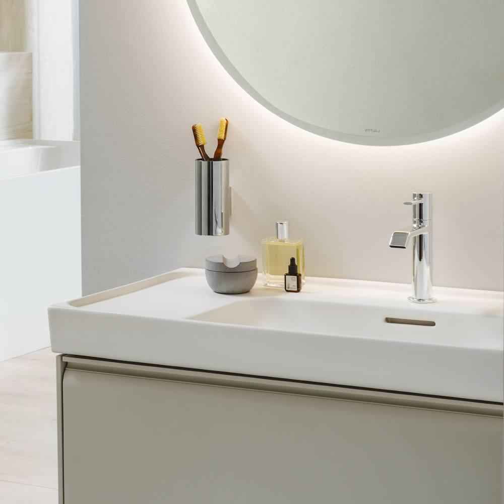 Laufen Meda White umivaonik (lavabo) 80x46x14 konzolni sa rupom za bateriju i levim zaravnjenjem 8.1711.5.000.104.1