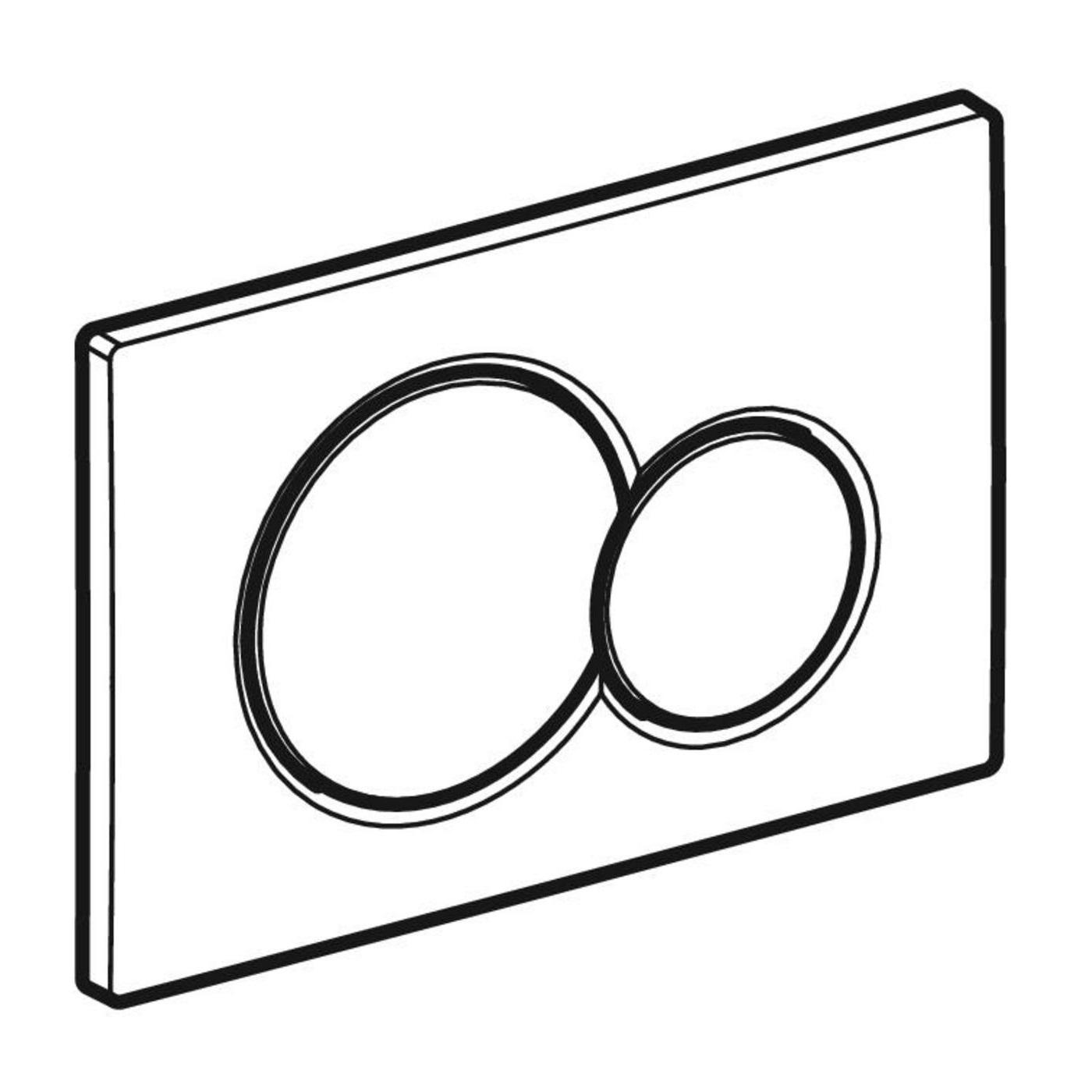 Geberit Sigma01 Black taster za ugradne vodokotliće dvokoličinski sa okruglom tipkom debljine 13mm 115.770.DW.5