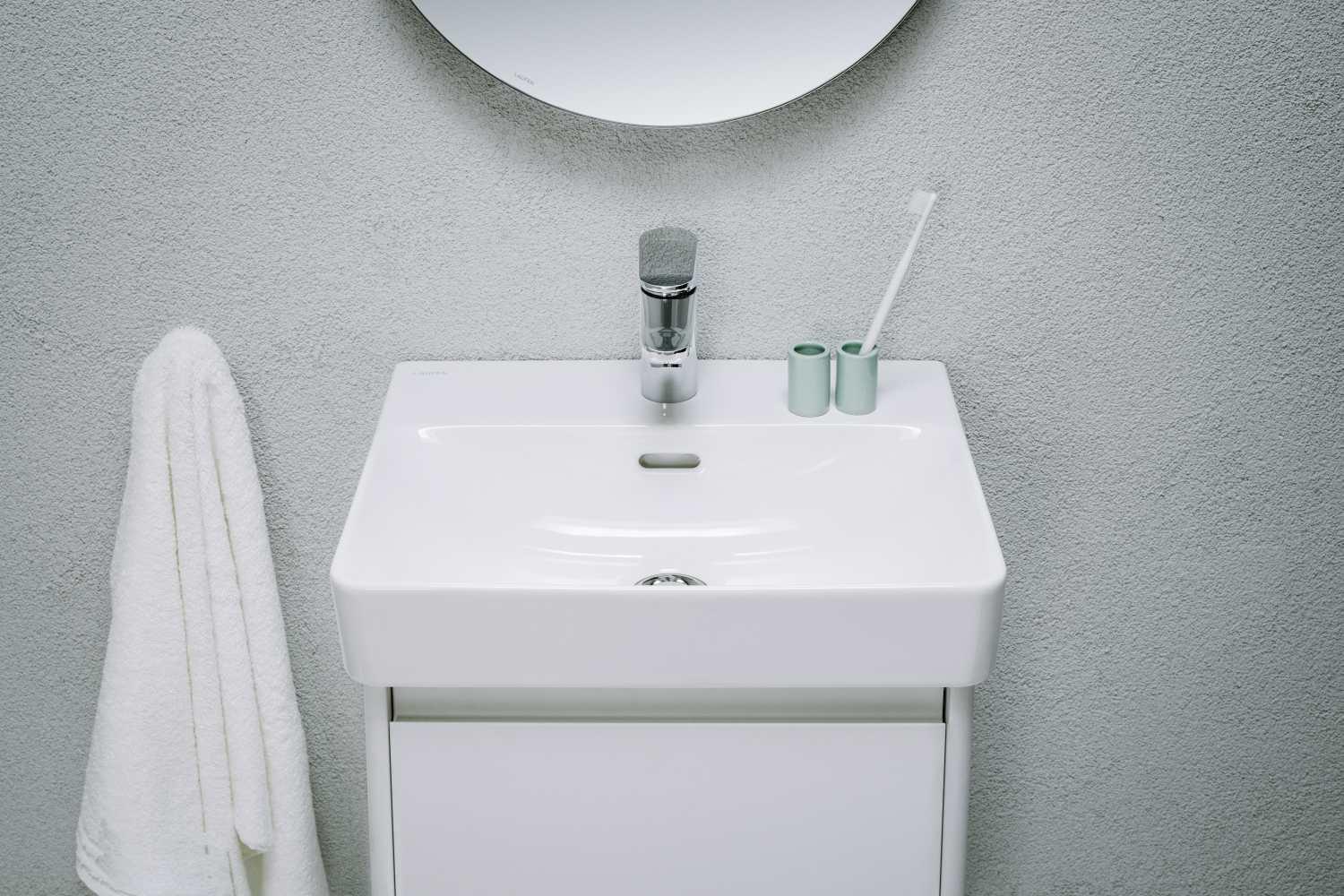 Laufen Pro X White umivaonik (lavabo) 45x34x12 konzolni sa rupom za bateriju i prelivom 8.1586.1.000.104.1