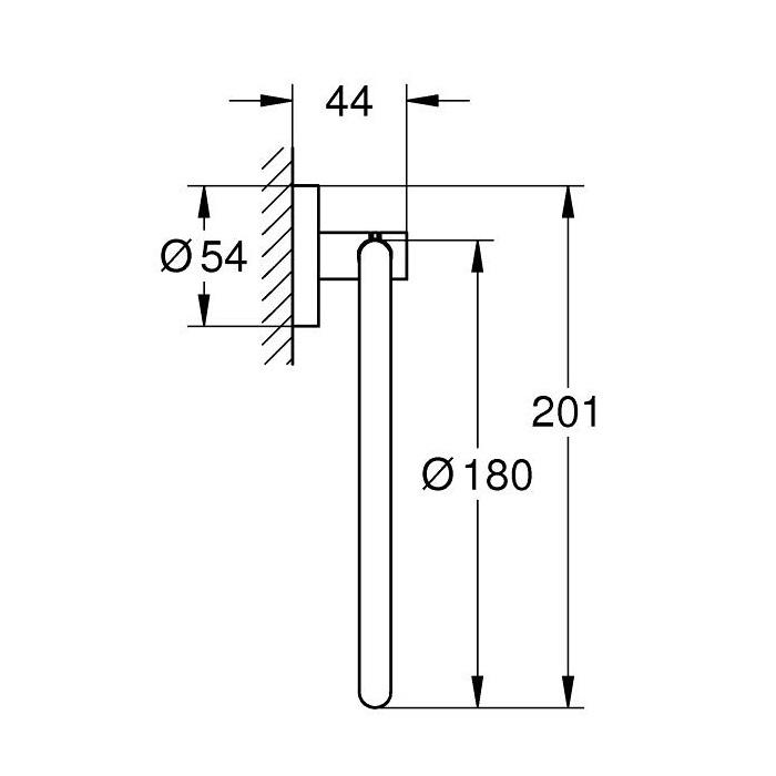 Grohe Essentials Cool Sunrise držač peškira prstenasti 40365GL1
