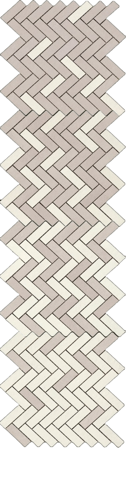 Ragno Terracruda Decoro Mosaico Degradé Luce / Calce R060 33,2x128,8 6mm Matt mozaik 0.320