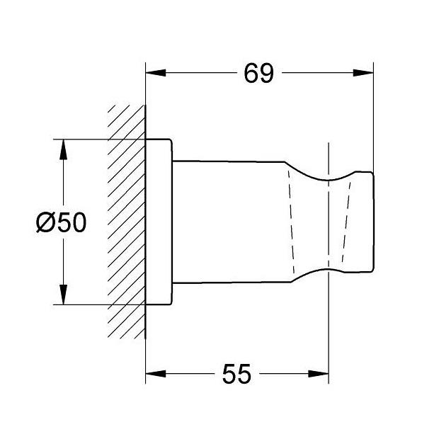 Grohe Rainshower Brushed Warm Sunset zidni držač ručnog tuša 27074DL0
