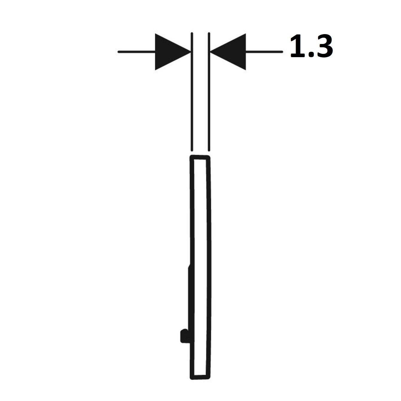 Geberit Sigma01 Black taster za ugradne vodokotliće dvokoličinski sa okruglom tipkom debljine 13mm 115.770.DW.5