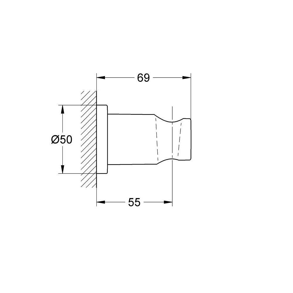 Grohe Rainshower Cool Sunrise zidni držač ručnog tuša 27074GL0