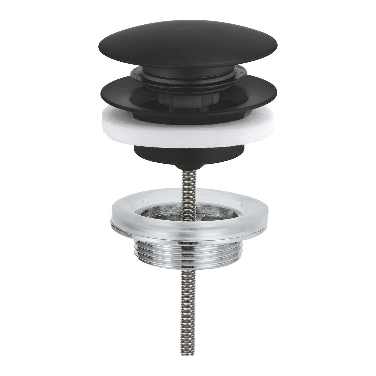 Grohe Cubeo 201 Matt Black baterija (slavina) za umivaonik sa odlivnim ventilom sifona push-open 1017292430