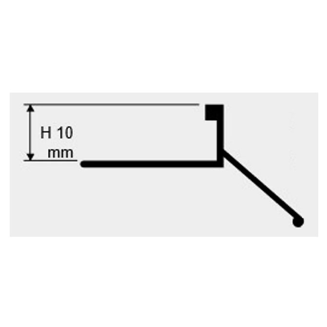 Progress Profiles Global 10,0mm Matt Silver GBCAS100 lajsna (profil) okapnica ugaona aluminijumska za pločice dužine 2,7m